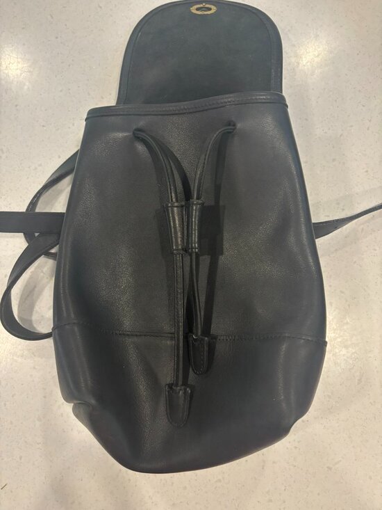 Coach Vintage Black Mini Leather Backpack main image 14